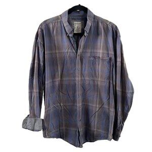 Panhandle Rough Stock Western Long Sleeve Button Down Shirt, Sz Large